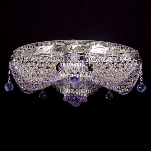Люстра Виктория сиреневая в Сочи Гусь Хрустальный