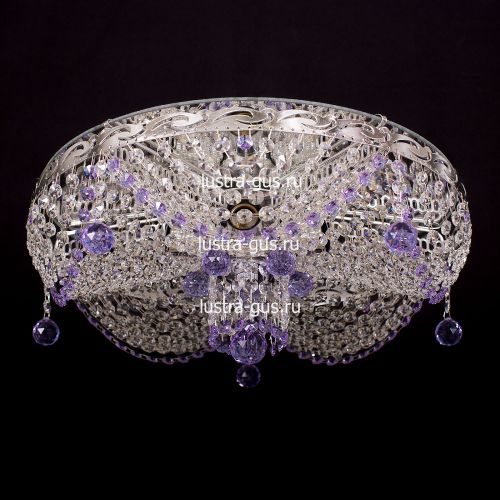 Люстра Виктория сиреневая в Сочи Гусь Хрустальный