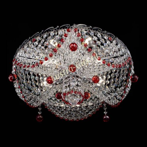 Люстра Виктория красная в Сочи Гусь Хрустальный