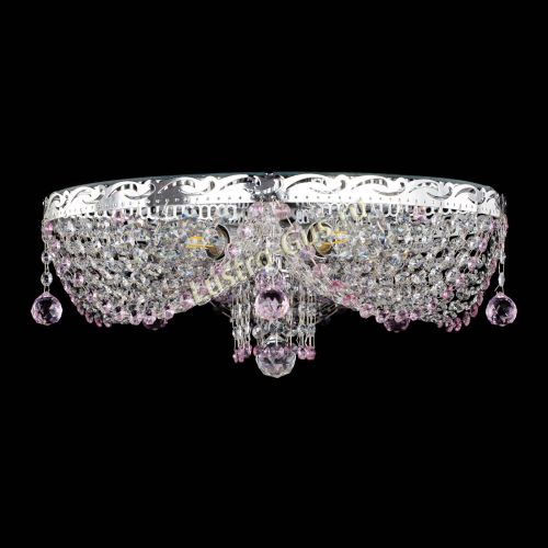 Люстра Виктория розовая в Сочи Гусь Хрустальный