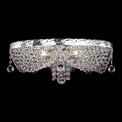 Люстра Виктория розовая в Сочи Гусь Хрустальный