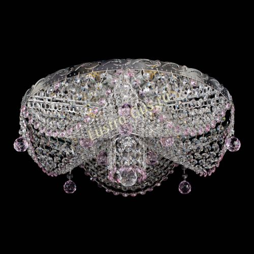 Люстра Виктория розовая в Сочи Гусь Хрустальный