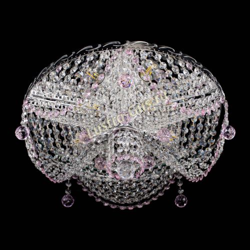 Люстра Виктория розовая в Сочи Гусь Хрустальный