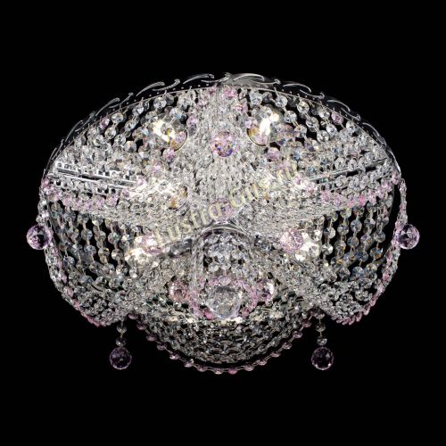 Люстра Виктория розовая в Сочи Гусь Хрустальный