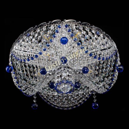 Люстра Виктория Синяя в Сочи Гусь Хрустальный