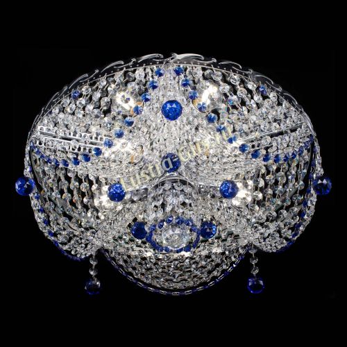 Люстра Виктория Синяя в Сочи Гусь Хрустальный