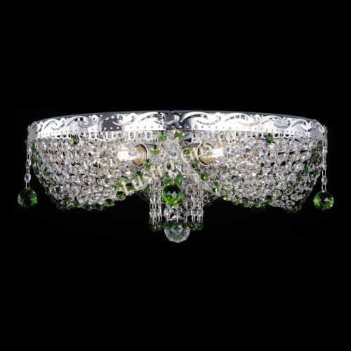 Люстра Виктория зеленая в Сочи Гусь Хрустальный