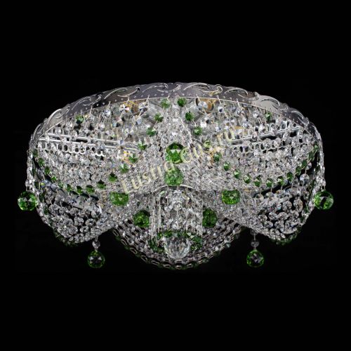 Люстра Виктория зеленая в Сочи Гусь Хрустальный