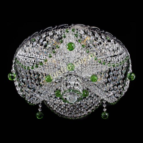 Люстра Виктория зеленая в Сочи Гусь Хрустальный