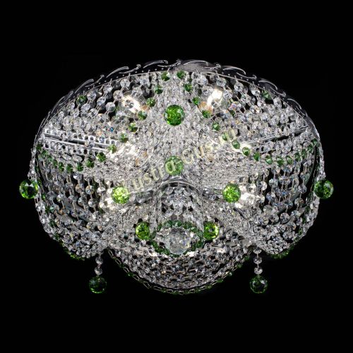 Люстра Виктория зеленая в Сочи Гусь Хрустальный