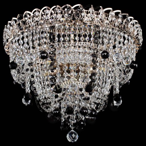 Люстра Водопад Софья черная в Сочи Гусь Хрустальный