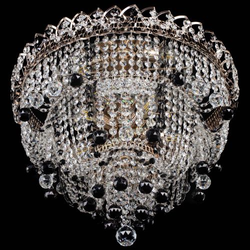 Люстра Водопад Софья черная в Сочи Гусь Хрустальный