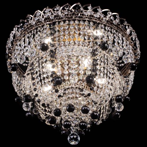 Люстра Водопад Софья черная в Сочи Гусь Хрустальный