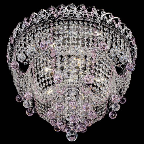 Люстра Водопад Софья розовая в Сочи Гусь Хрустальный