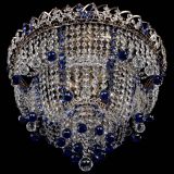 Люстра Водопад Софья синяя в Сочи