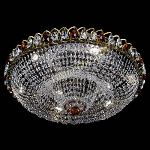 Люстра Водоворот Купол под бронзу Чайный в Сочи Гусь Хрустальный