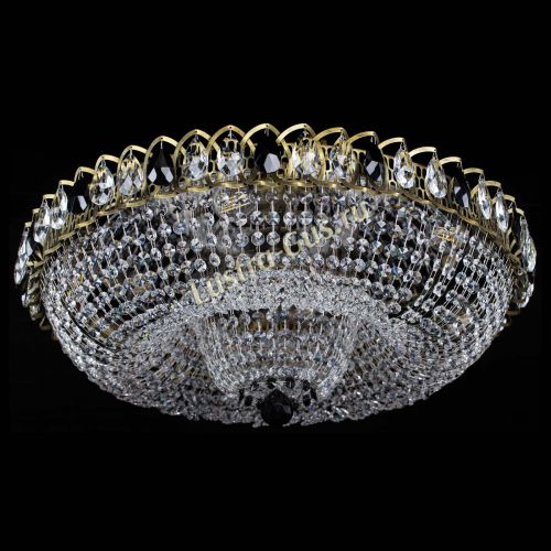 Люстра Водоворот Купол под бронзу Черный в Сочи Гусь Хрустальный