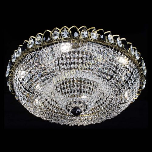 Люстра Водоворот Купол под бронзу Черный в Сочи Гусь Хрустальный