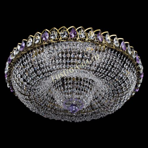 Люстра Водоворот Купол под бронзу Фиолетовый в Сочи Гусь Хрустальный