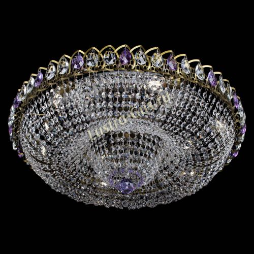 Люстра Водоворот Купол под бронзу Фиолетовый в Сочи Гусь Хрустальный