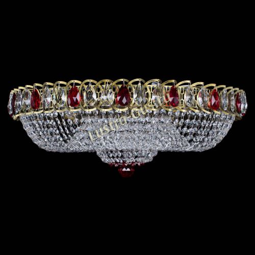 Люстра Водоворот Купол под бронзу Красный в Сочи Гусь Хрустальный