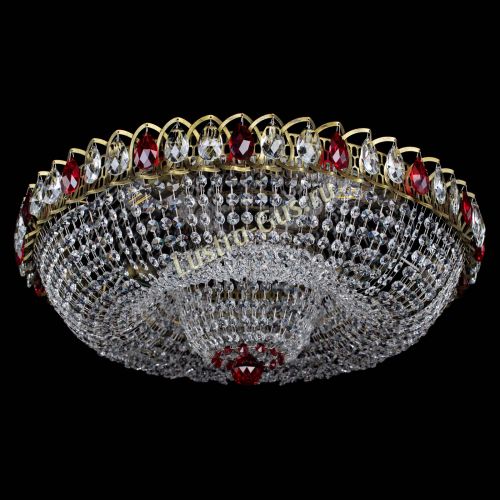 Люстра Водоворот Купол под бронзу Красный в Сочи Гусь Хрустальный