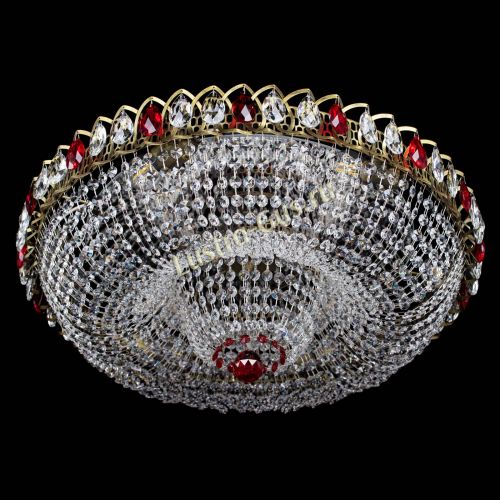 Люстра Водоворот Купол под бронзу Красный в Сочи Гусь Хрустальный