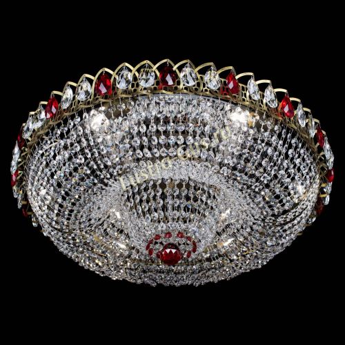 Люстра Водоворот Купол под бронзу Красный в Сочи Гусь Хрустальный