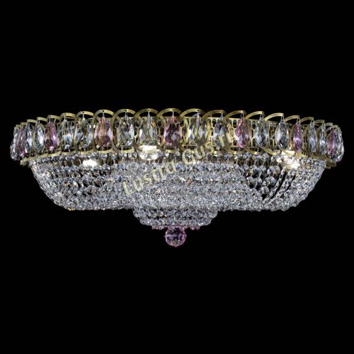 Люстра Водоворот Купол под бронзу Розовый в Сочи Гусь Хрустальный