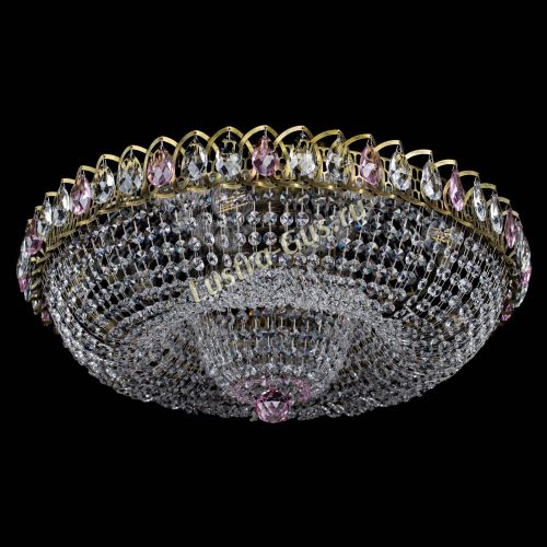 Люстра Водоворот Купол под бронзу Розовый в Сочи Гусь Хрустальный