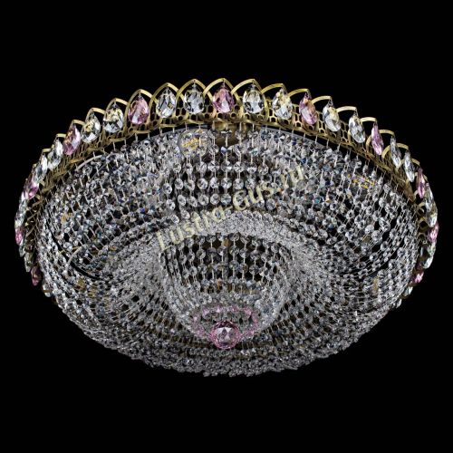 Люстра Водоворот Купол под бронзу Розовый в Сочи Гусь Хрустальный