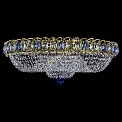 Люстра Водоворот Купол под бронзу Синий в Сочи Гусь Хрустальный