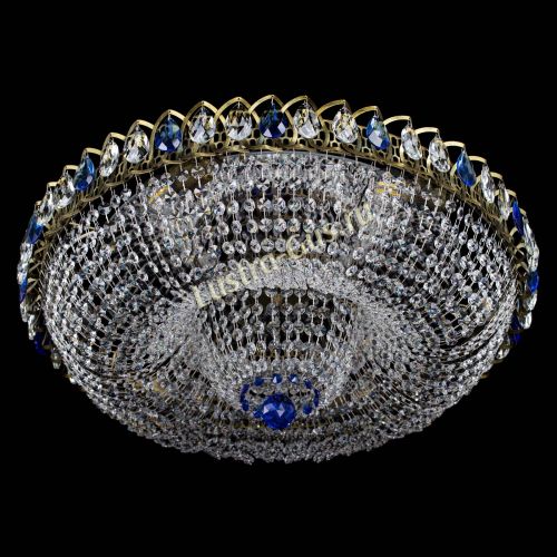 Люстра Водоворот Купол под бронзу Синий в Сочи Гусь Хрустальный