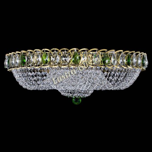 Люстра Водоворот Купол под бронзу Зеленый в Сочи Гусь Хрустальный