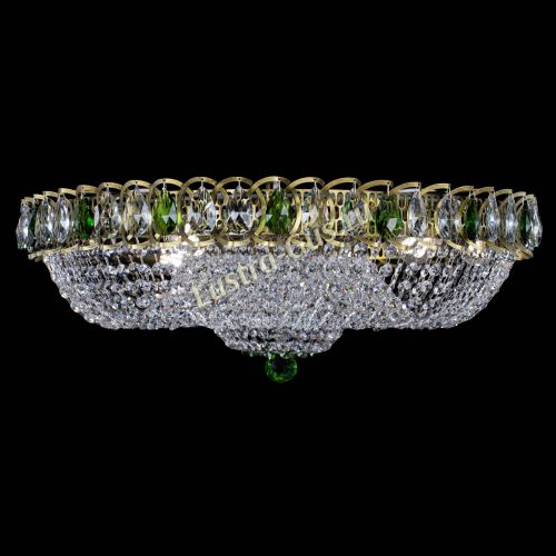 Люстра Водоворот Купол под бронзу Зеленый в Сочи Гусь Хрустальный