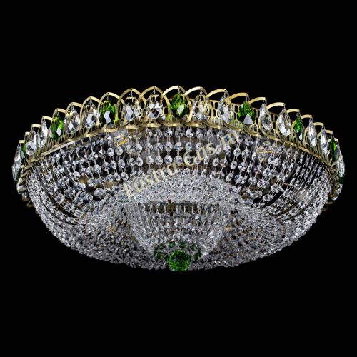 Люстра Водоворот Купол под бронзу Зеленый в Сочи Гусь Хрустальный