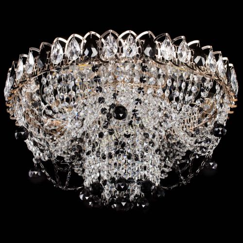 Люстра Водоворот Ольга шар черная в Сочи Гусь Хрустальный