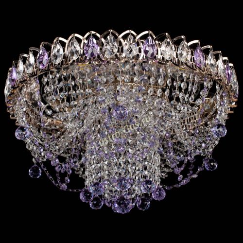 Люстра Водоворот Ольга шар фиолетовая в Сочи Гусь Хрустальный