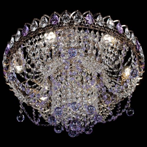 Люстра Водоворот Ольга шар фиолетовая в Сочи Гусь Хрустальный