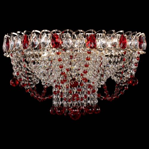 Люстра Водоворот Ольга шар красная в Сочи Гусь Хрустальный