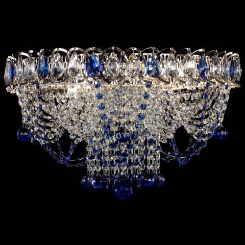 Люстра Водоворот Ольга шар синяя в Сочи Гусь Хрустальный