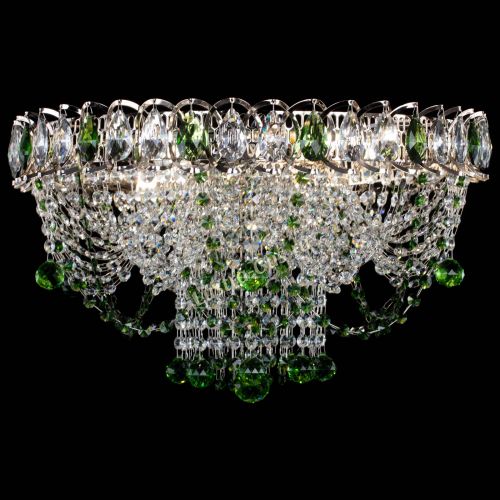 Люстра Водоворот Ольга шар зеленая в Сочи Гусь Хрустальный