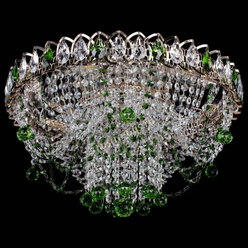 Люстра Водоворот Ольга шар зеленая в Сочи Гусь Хрустальный