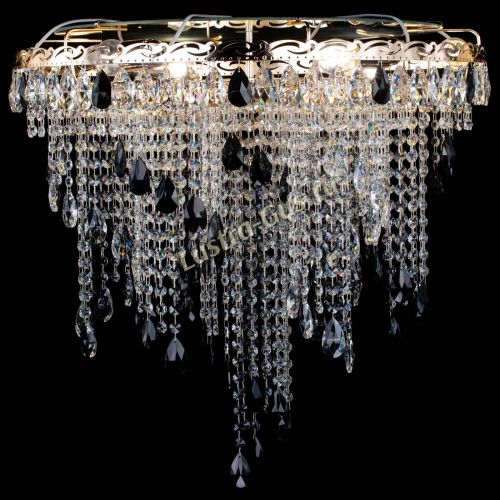 Люстра Вьюга черная в Сочи Гусь Хрустальный