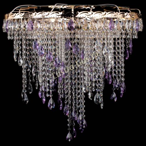 Люстра Вьюга фиолетовая в Сочи Гусь Хрустальный