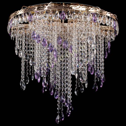 Люстра Вьюга фиолетовая в Сочи Гусь Хрустальный