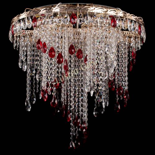 Люстра Вьюга красная в Сочи Гусь Хрустальный