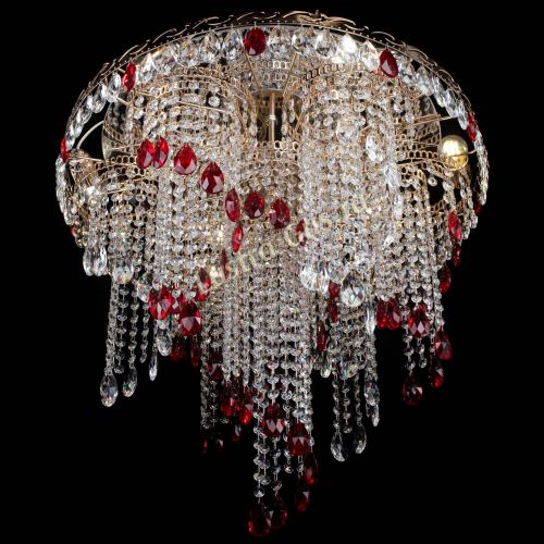 Люстра Вьюга красная в Сочи Гусь Хрустальный