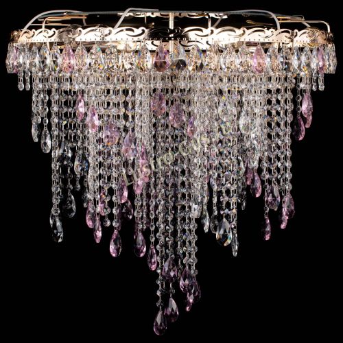 Люстра Вьюга розовая в Сочи Гусь Хрустальный