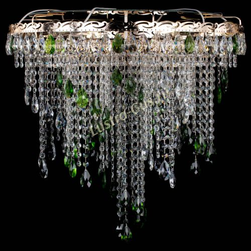 Люстра Вьюга зеленая в Сочи Гусь Хрустальный
